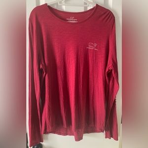 Vineyard Vines Red Long Sleeve Tee